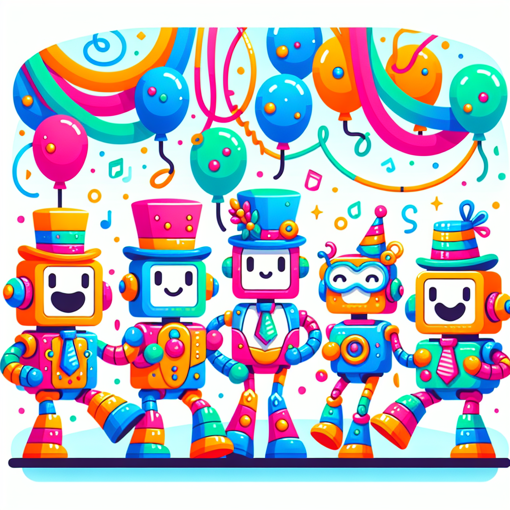 Silly Robot Party Paint By Color