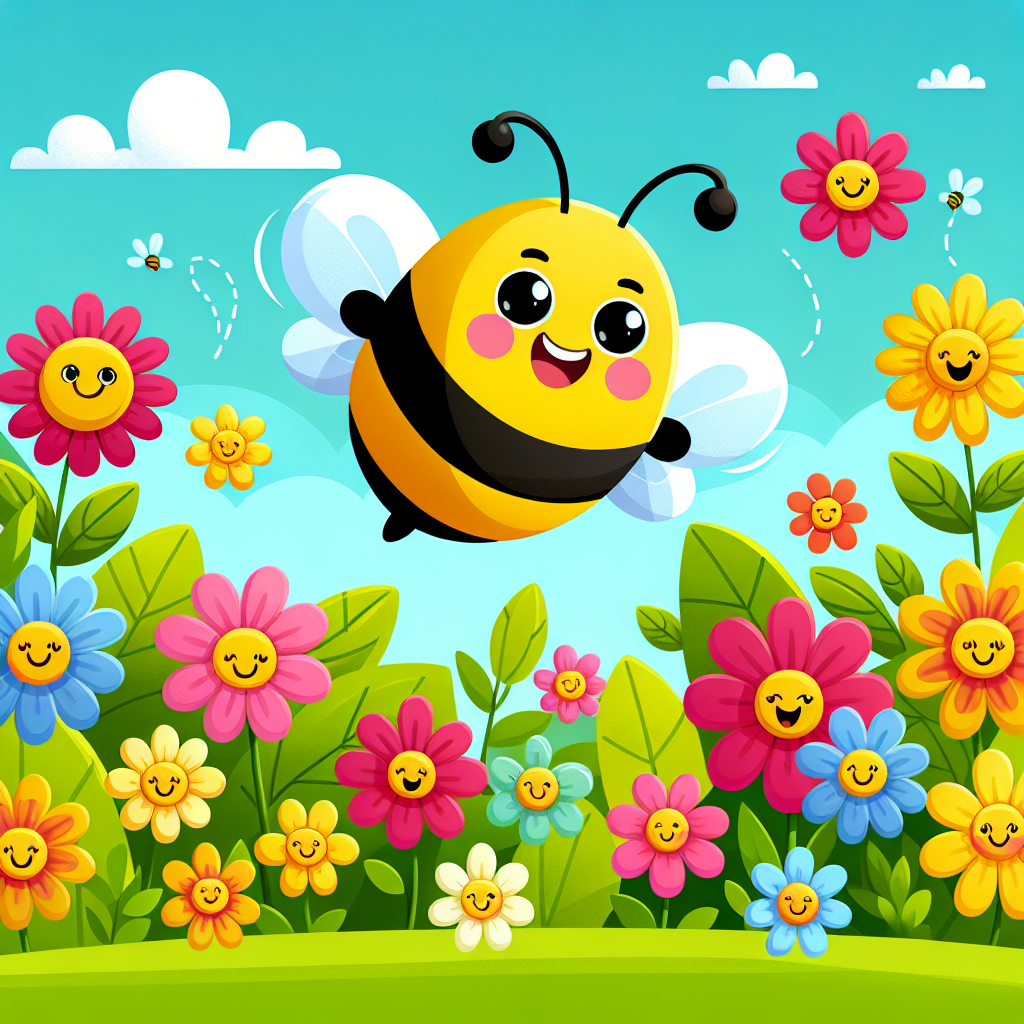 Happy Bumblebee Garden Paint By Color