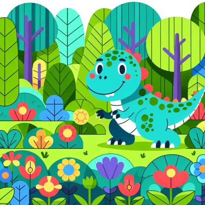 Jolly Dinosaur Adventure Paint By Diamonds Art