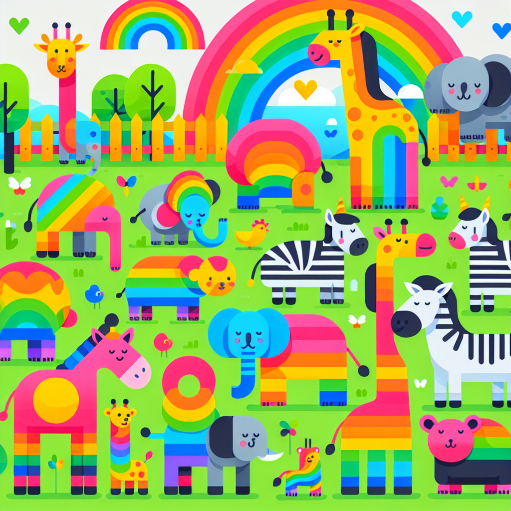 Rainbow Zoo Safari Paint By Diamond