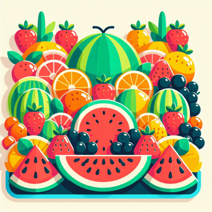 Bright Summer Fruits Paint By Diamonds Art