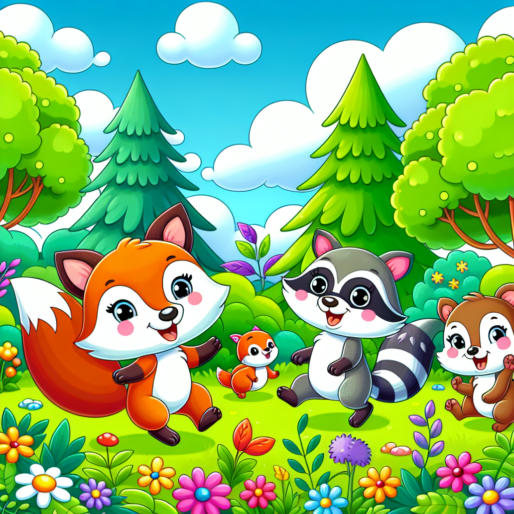 Frolicking Forest Animals Diamond Painting