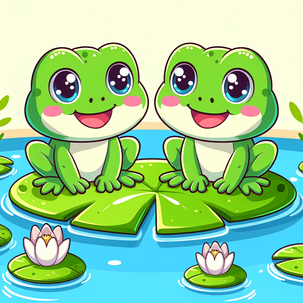Frogs On Lily Pads Paint By Diamond