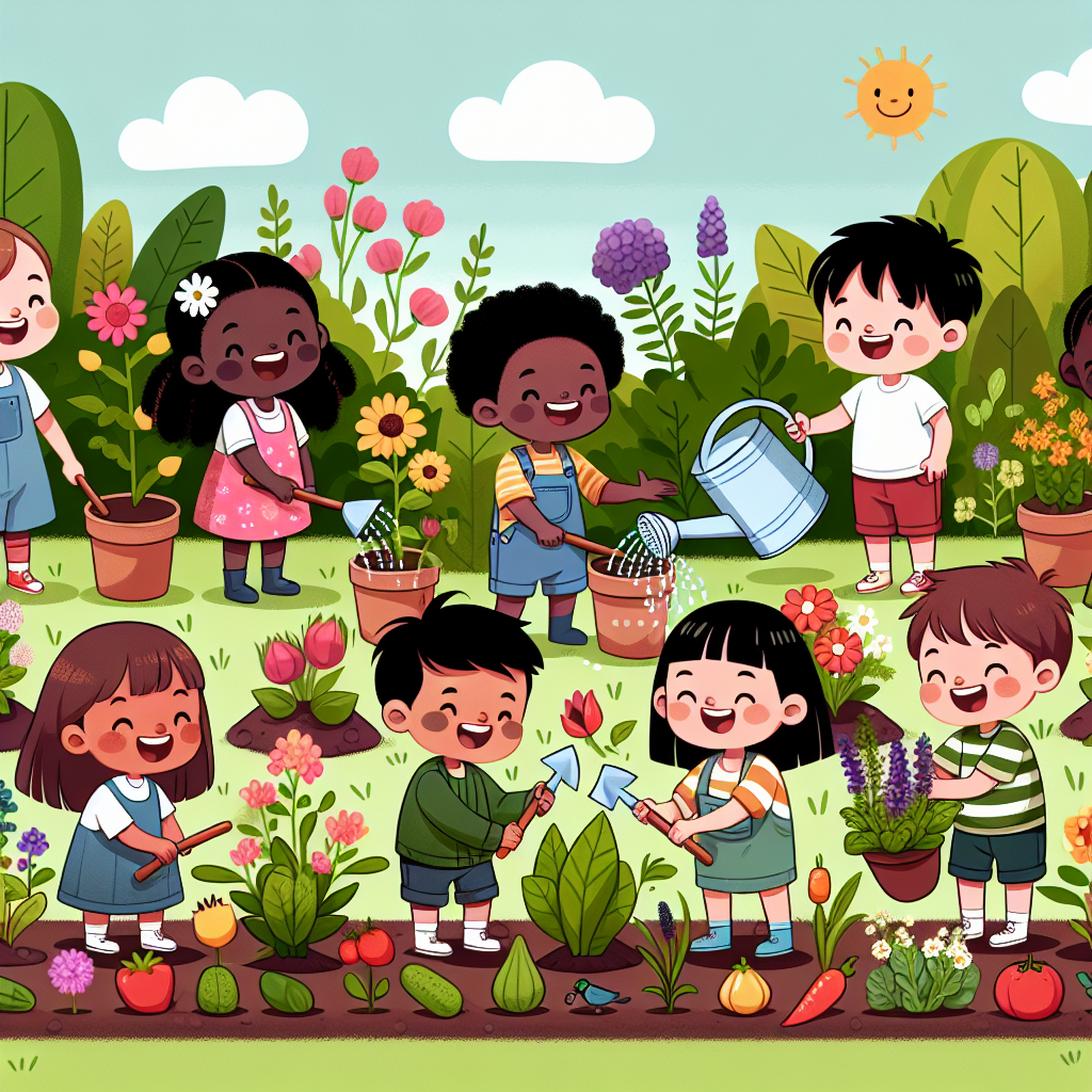 Charming Children's Garden DIY Paint By Diamonds