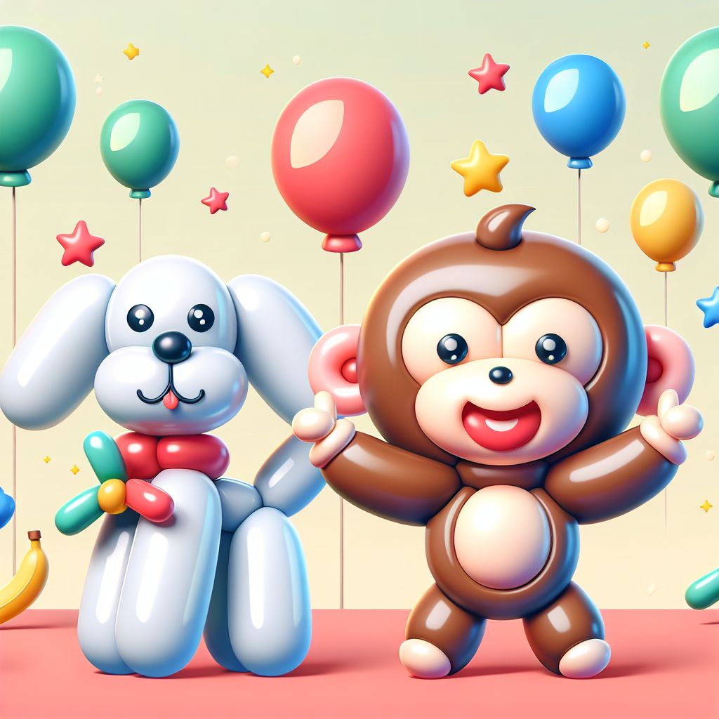 Lively Balloon Animals Paint By Diamonds Art