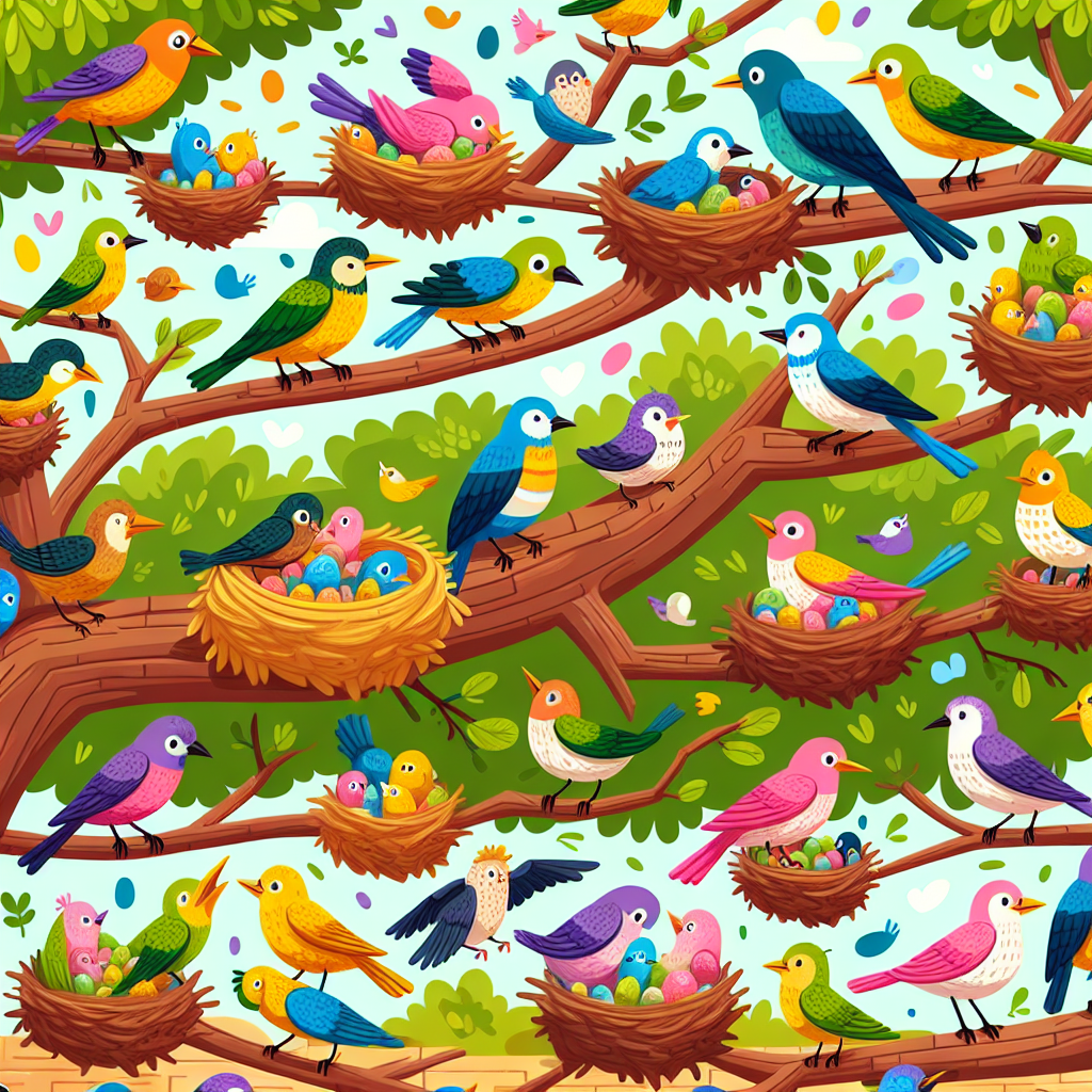 Chirpy Bird's Nest DIY Paint By Diamonds