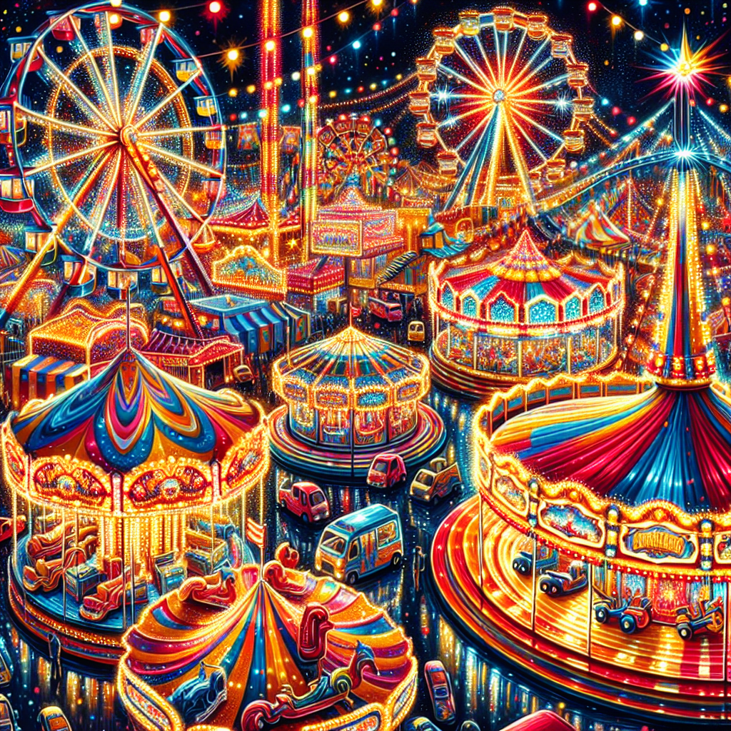 Vibrant Carnival Lights DIY Paint By Diamonds