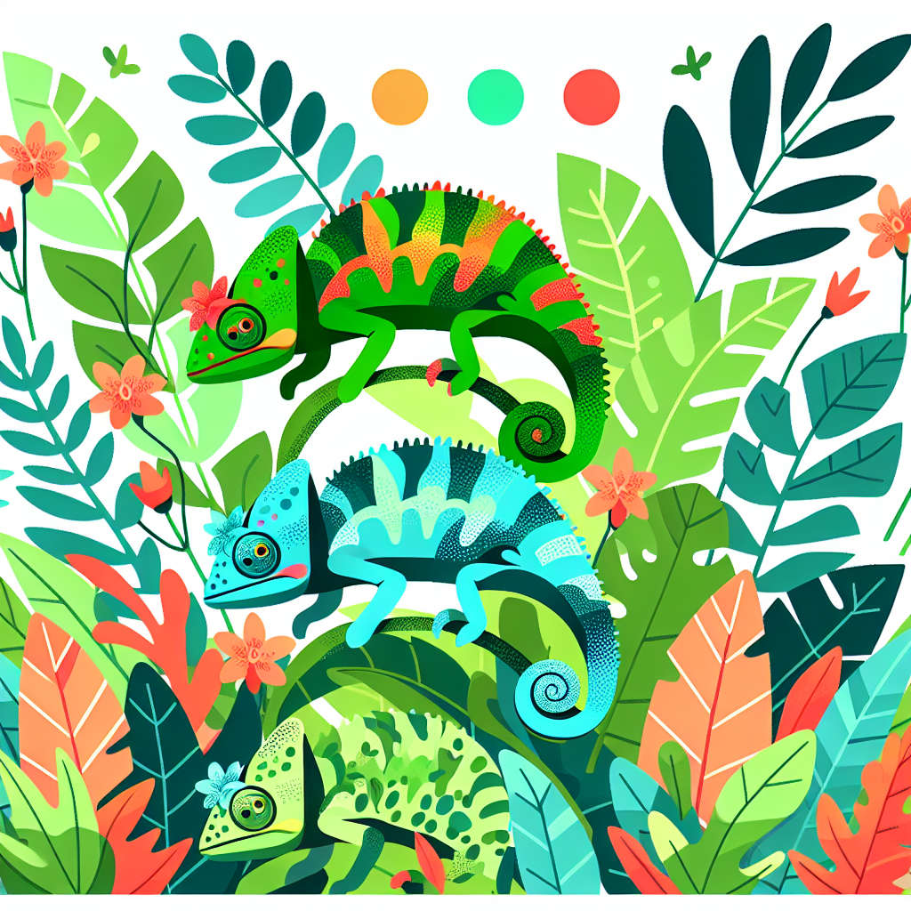 Colorful Chameleon Jungle Paint By Diamond