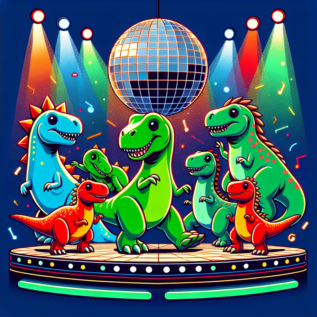 Dazzling Dino Disco Paint By Diamonds