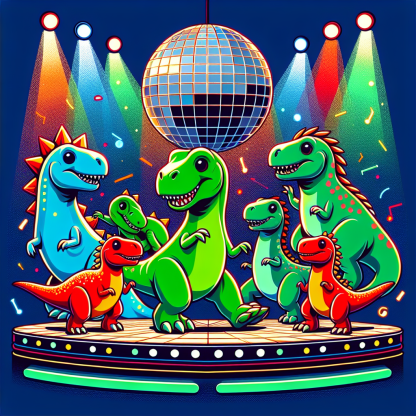 Dazzling Dino Disco Paint By Diamonds