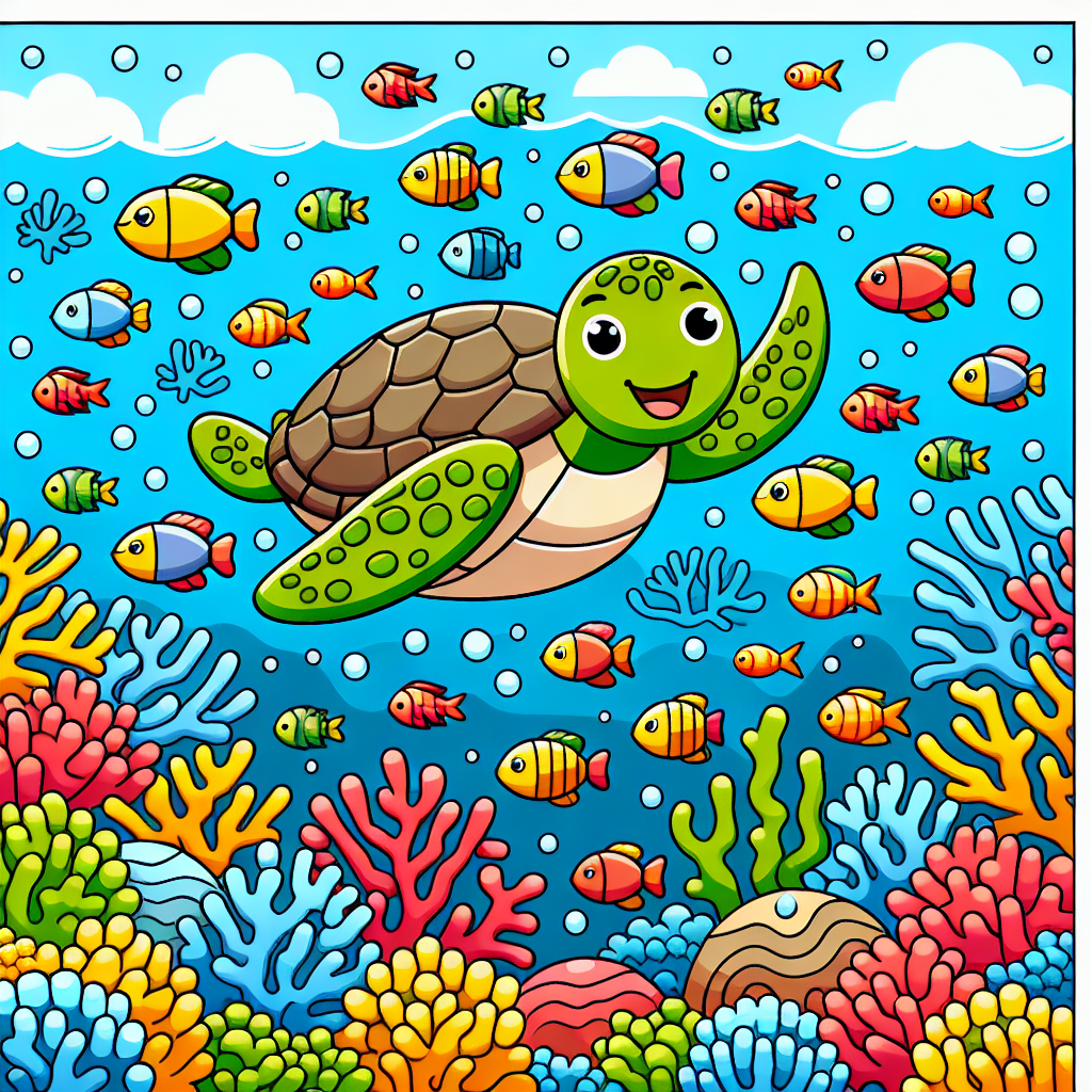 Sea Turtle Trek Paint By Color