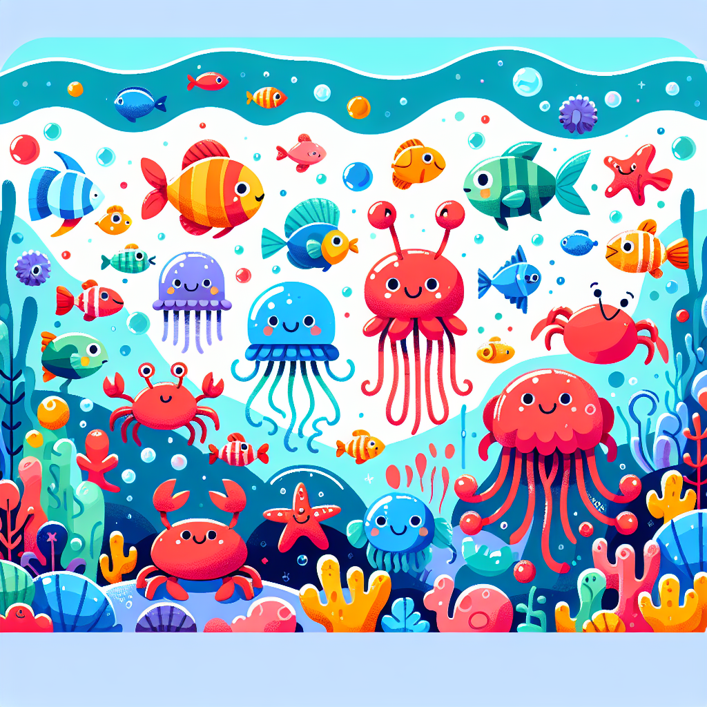 Friendly Sea Creatures Party Paint By Diamond
