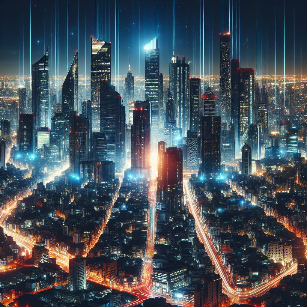 Dynamic Cityscape At Night Diamonded Painting Kits