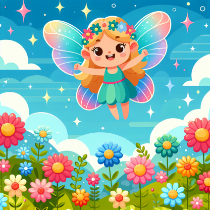 Flying Fairy Paint By Color