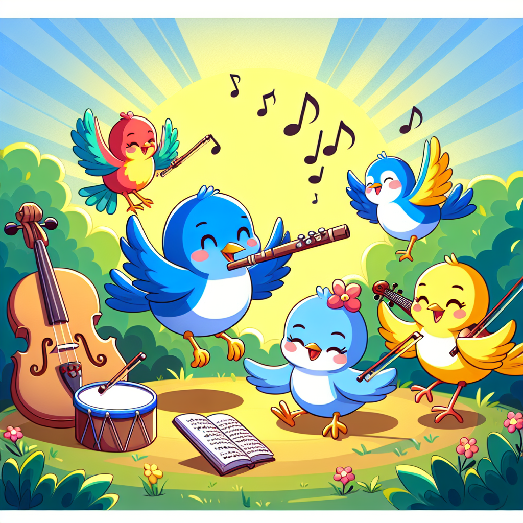 Chirpy Bird Orchestra Paint By Diamond