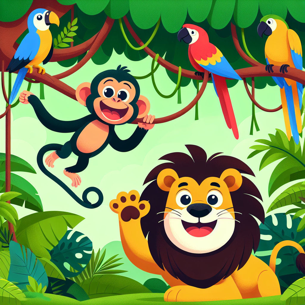 Cheerful Jungle Party Paint By Diamonds Kits