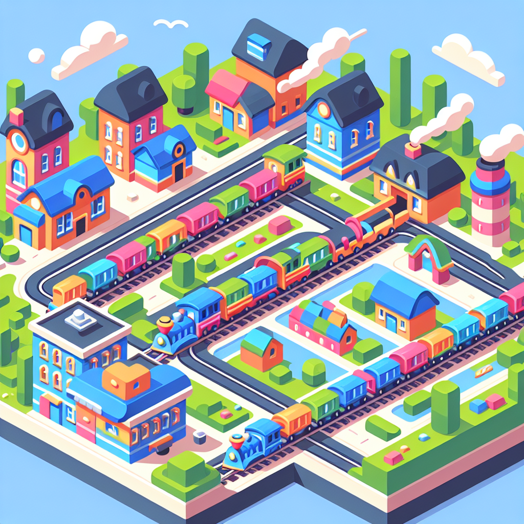 Tiny Trains Town Paint By Color