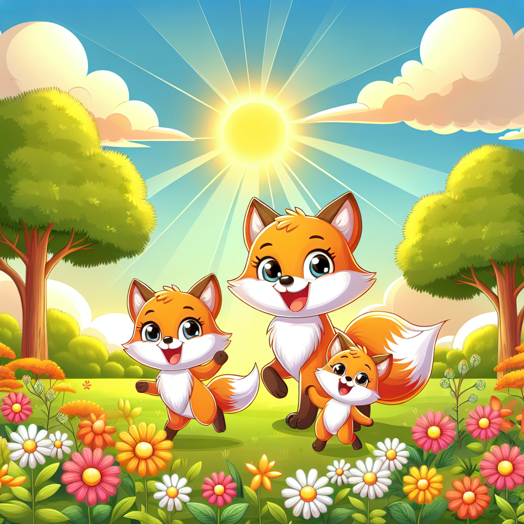 Whimsical Fox Family Painting By Diamonds Kit
