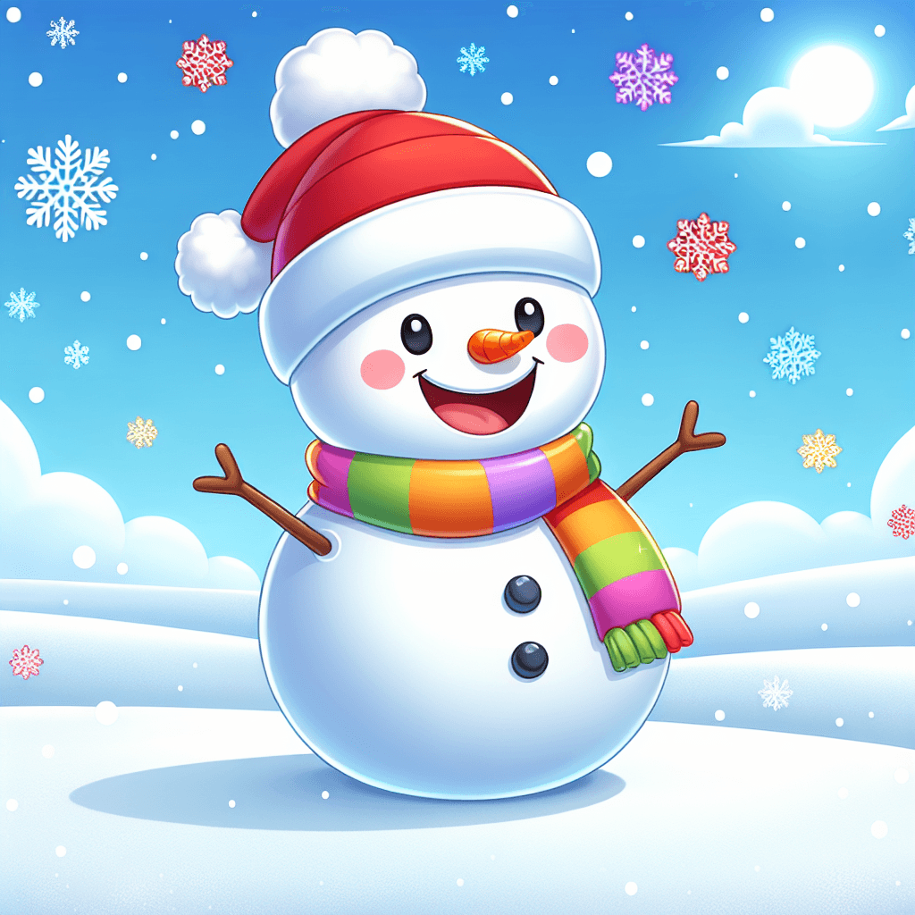 Merry Snowman Paint By Color