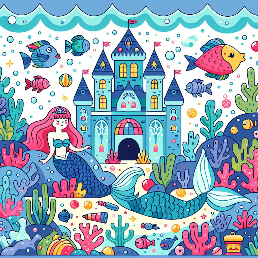 Undersea Mermaid's Castle Paint By Diamonds Kits