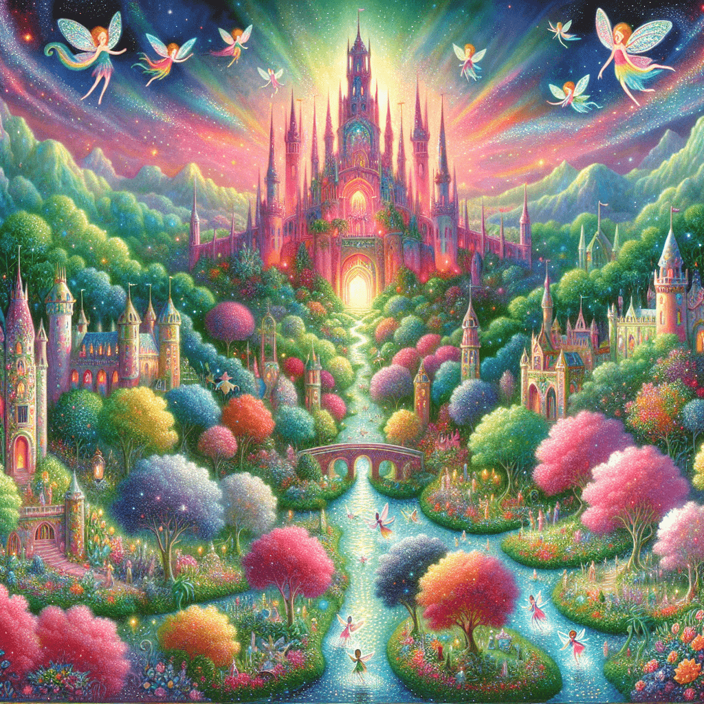Magical Fairy Tale Kingdom Painting By Diamonds Kit