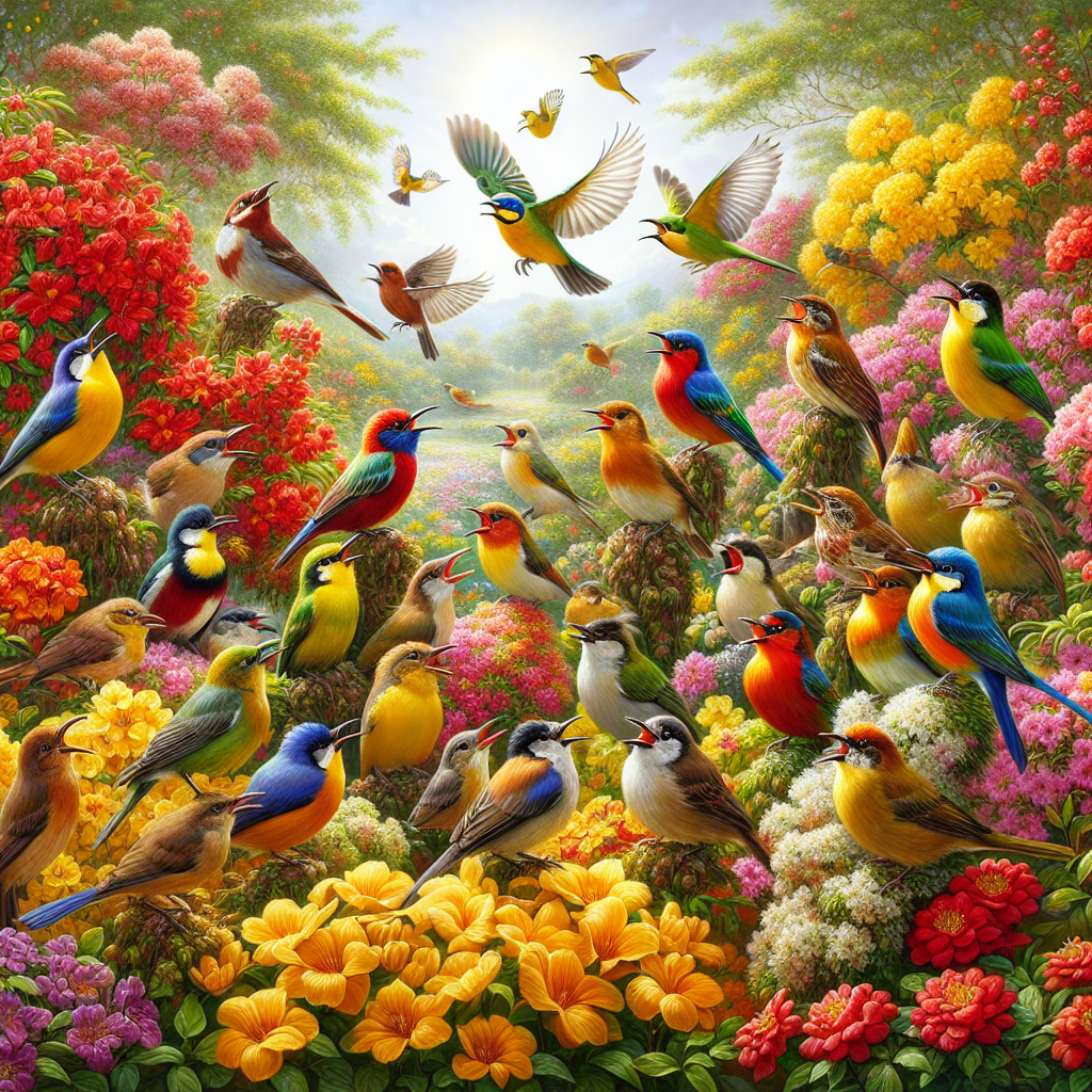 Birdsong In The Garden Paint By Diamonds Kits