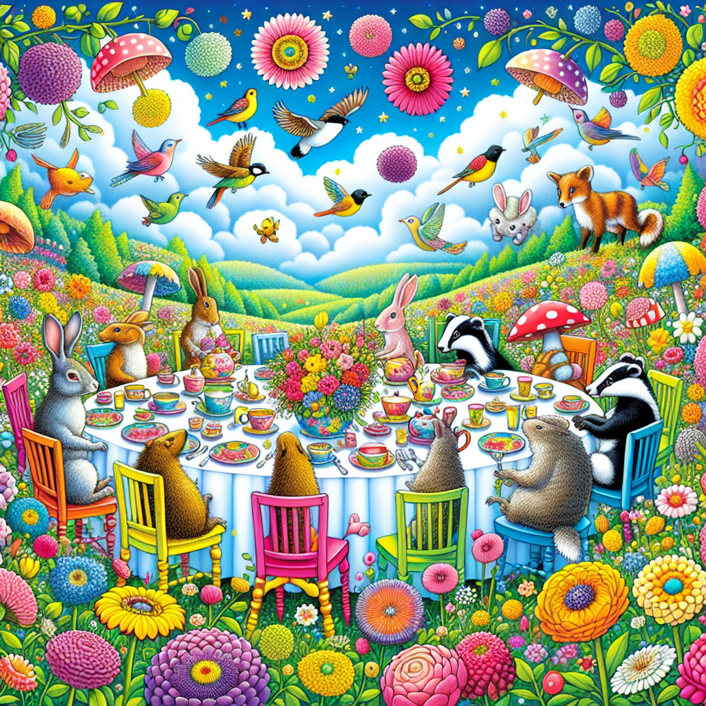 Charming Floral Tea Party Painting By Diamonds Kit