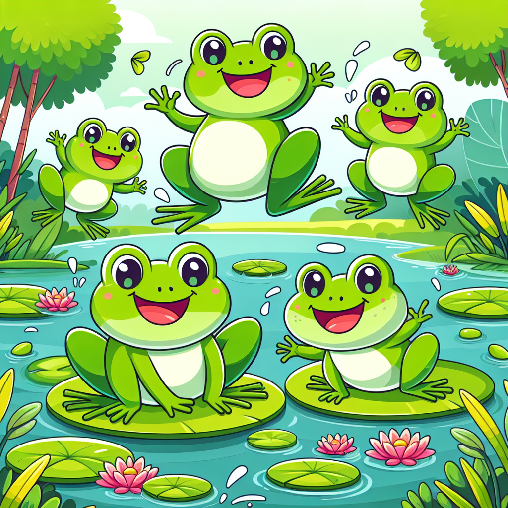 Bouncy Frog Family Paint By Diamonds Art