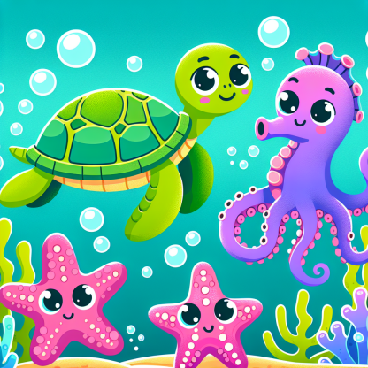 Sailing Sea Creatures Paint By Diamond
