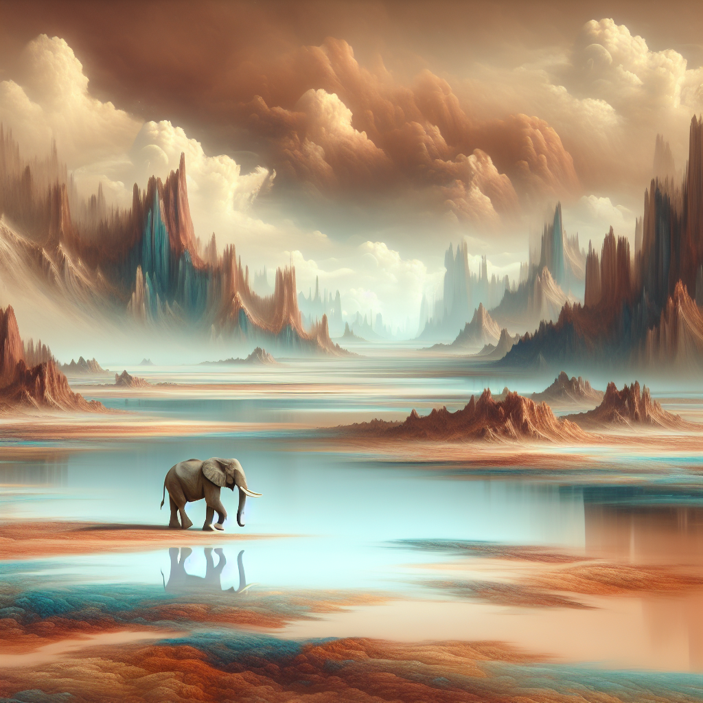 Dreamy Elephant Stroll Painting Diamond Kit