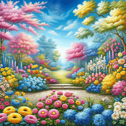 Blooming Garden Paradise Diamond Painting
