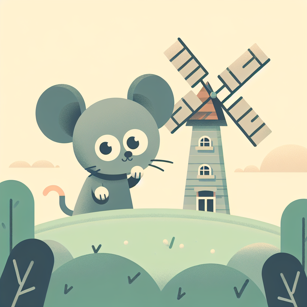 Whimsical Windmill Mouse Paint By Diamond