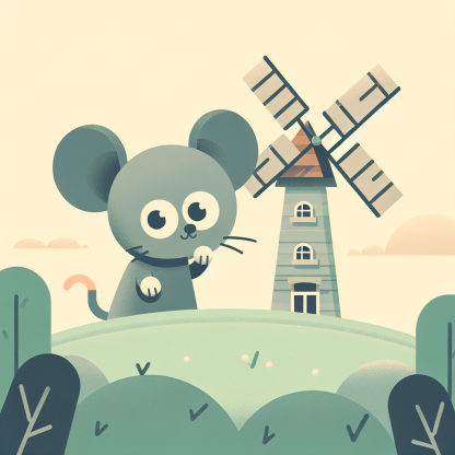 Whimsical Windmill Mouse Paint By Diamond