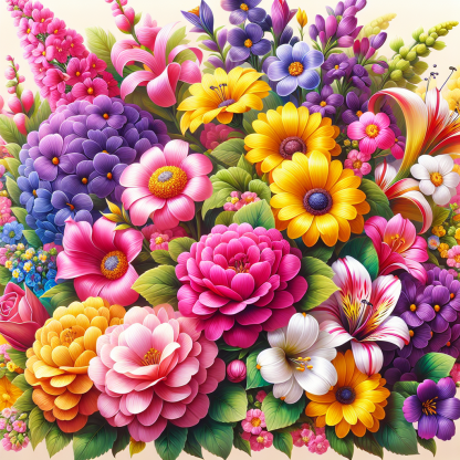 Bright Blooms Of Spring Diamonded Painting Kits
