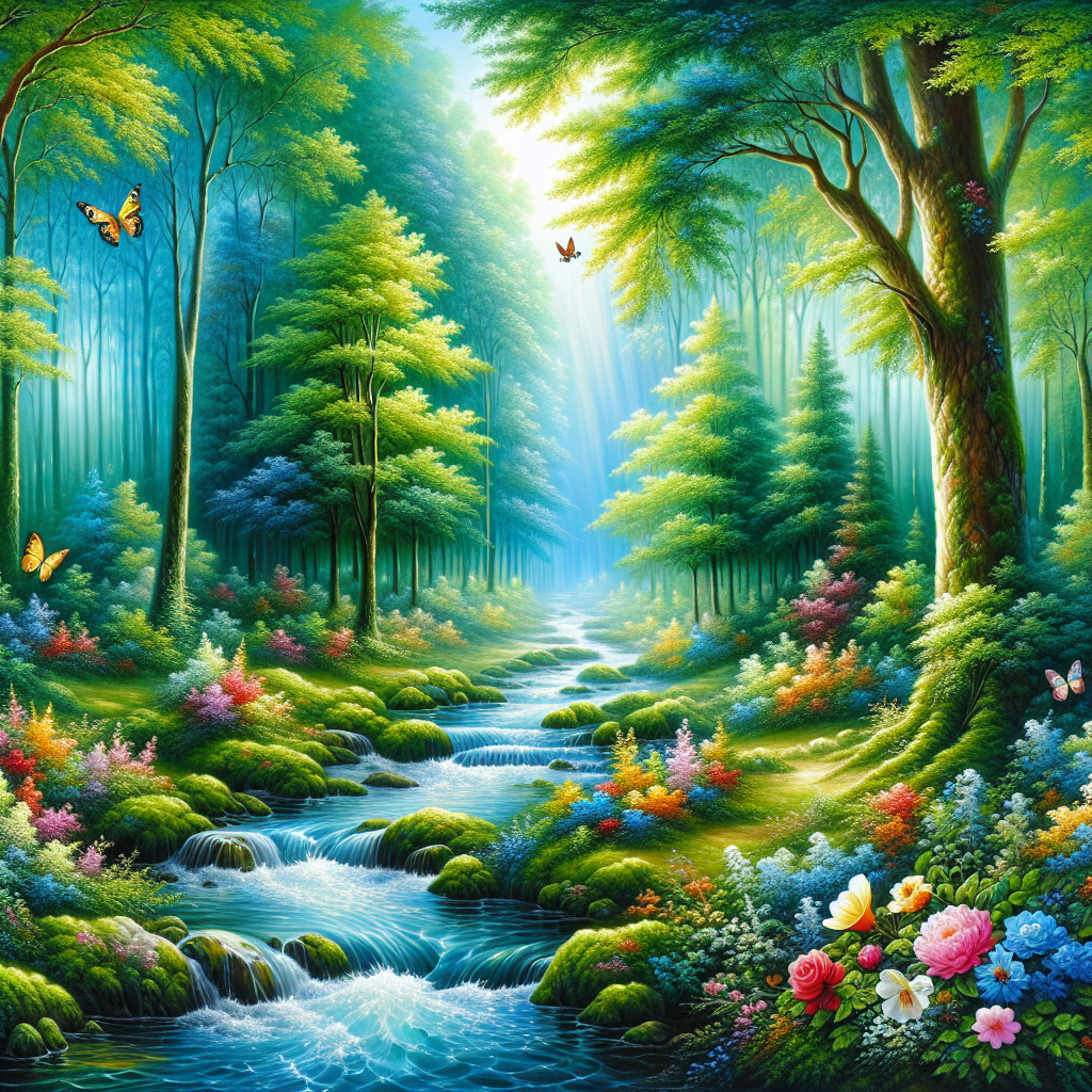 Serenity Of A Forest Stream Diamonded Painting Kits