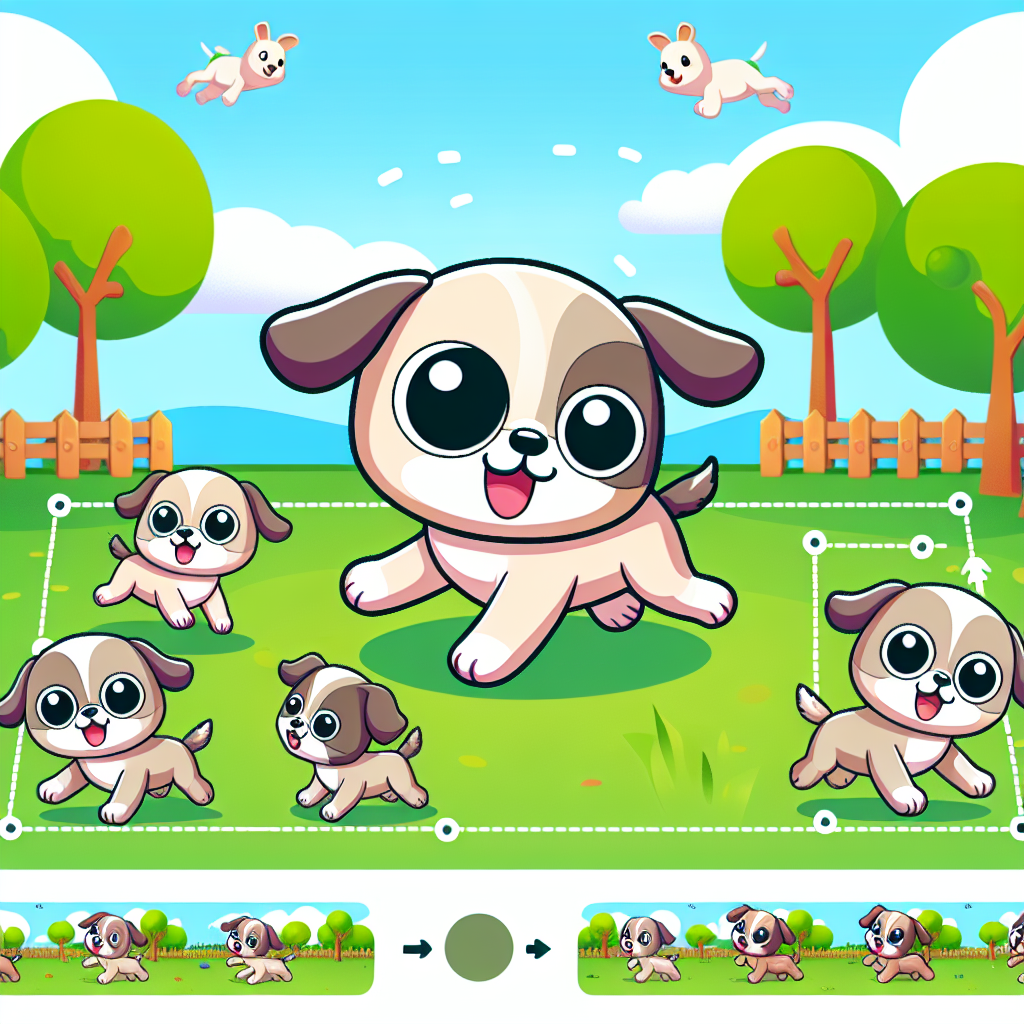 Charming Puppy Park Diamond Painting