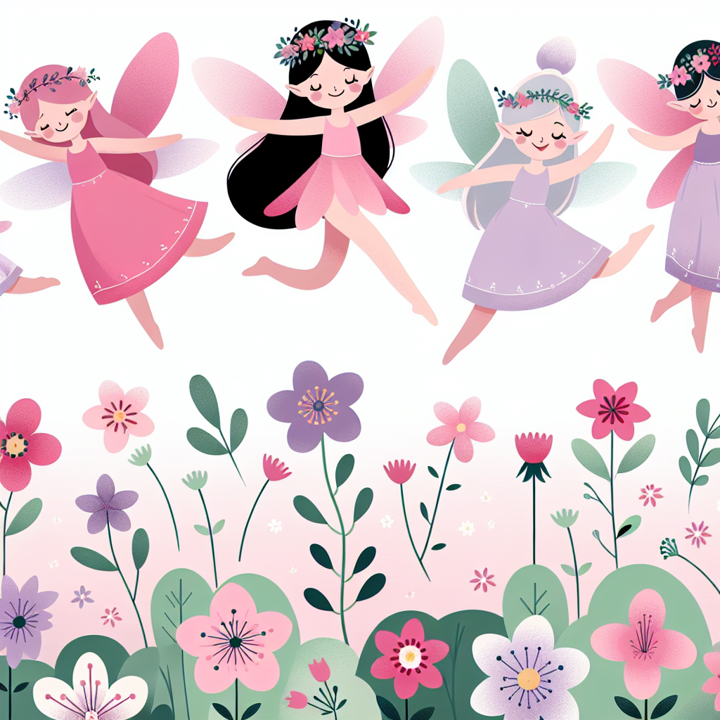 Flower Fairy Garden Party Paint By Diamonds Kits