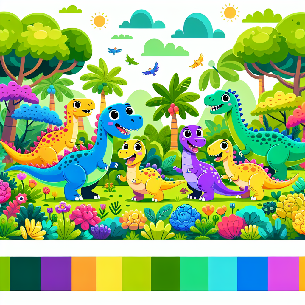 Playful Dino Adventures Diamonded Painting Kits