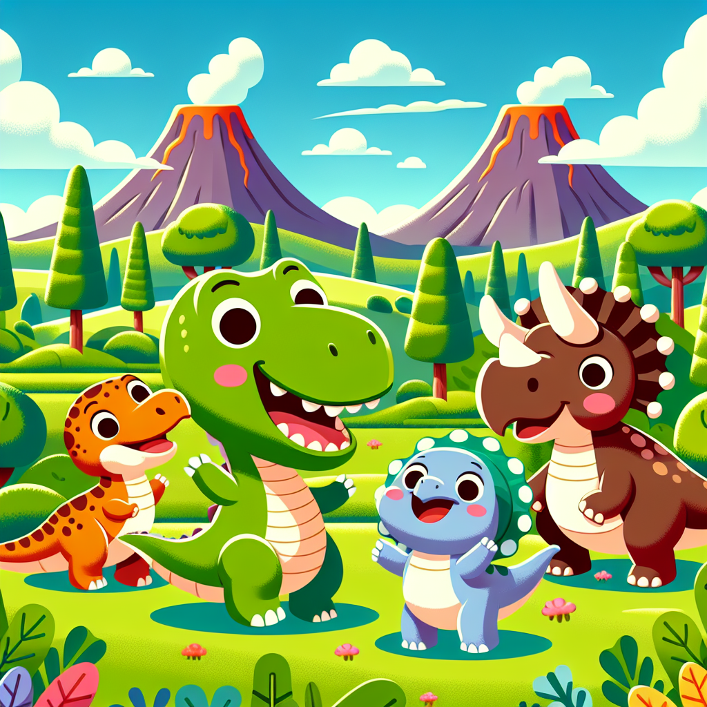 Joyful Adventure With Dinosaurs Paint By Color