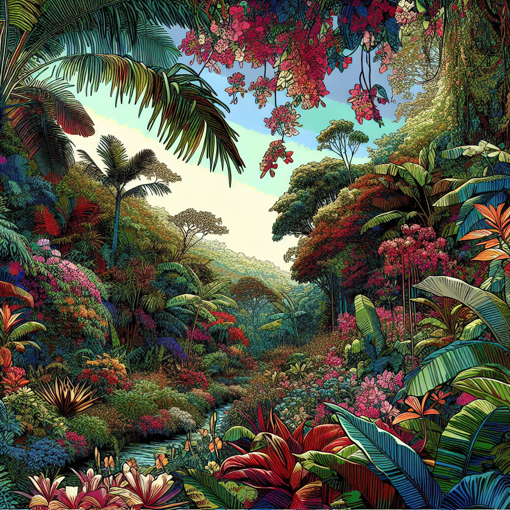 Verdant Tropical Haven DIY Paint By Diamonds