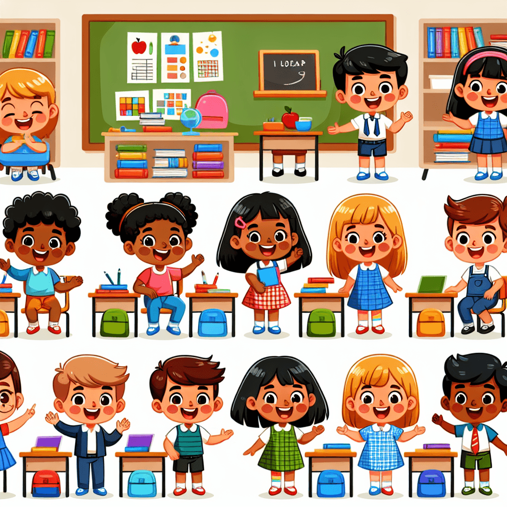 Cheerful School Days Painting By Diamonds Kit