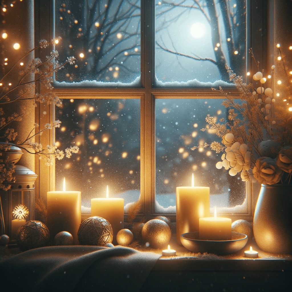 Candlelit Winter Evening Paint By Diamond