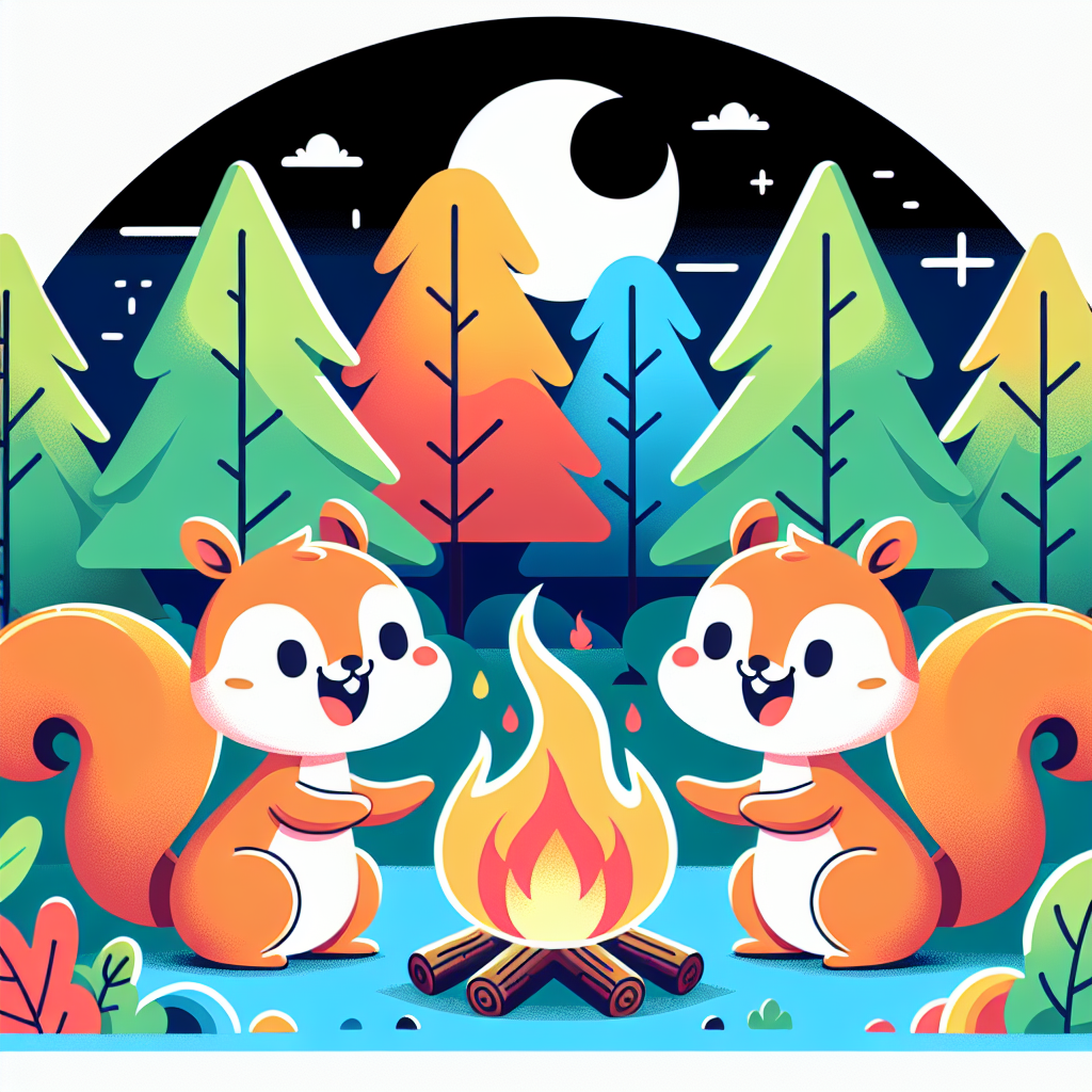 Forest Camp With Adventurous Squirrels Paint By Diamond
