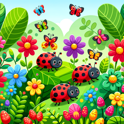 Lovely Ladybug Journey Paint By Color