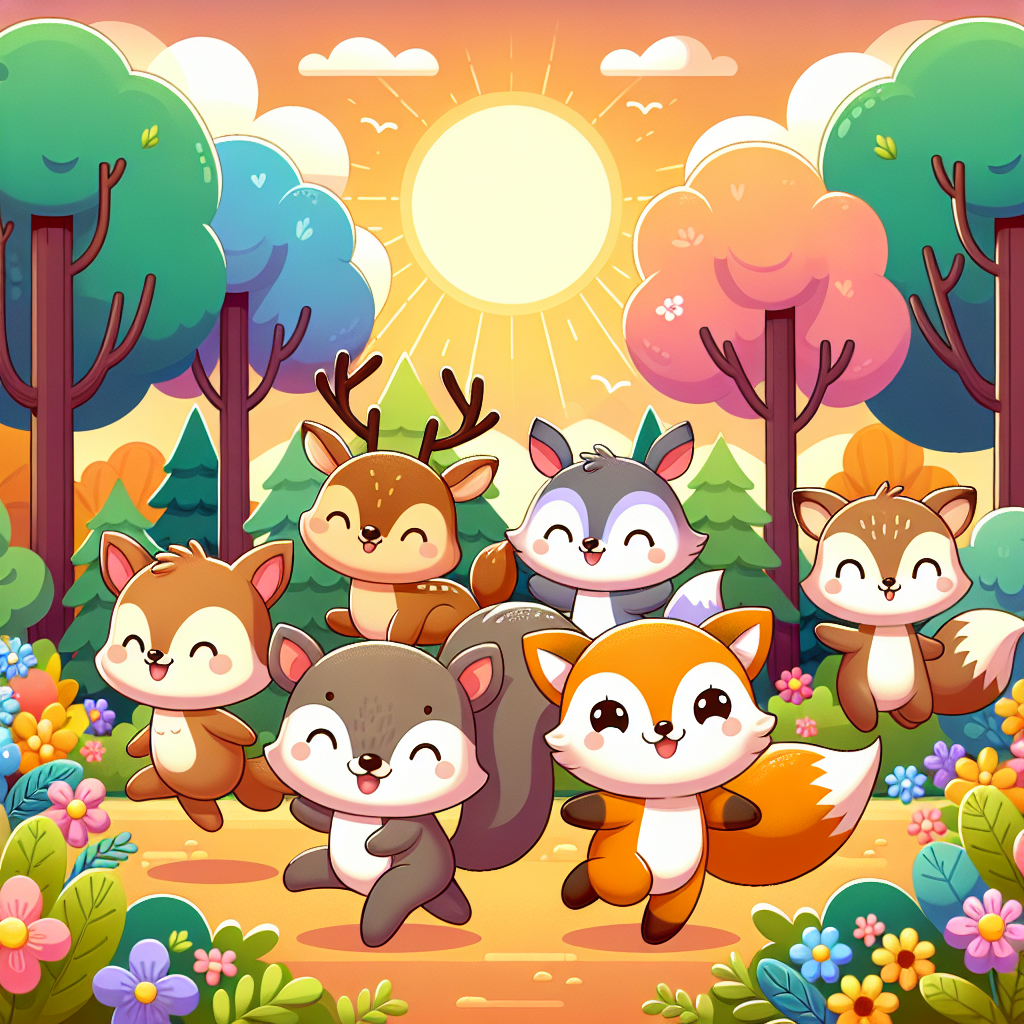 Frolicking Forest Creatures Paint By Color