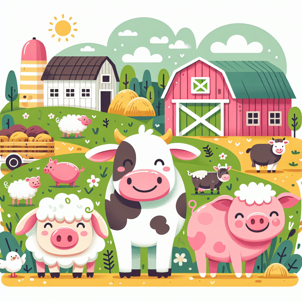 Delightful Farm Animals Paint By Diamonds Art
