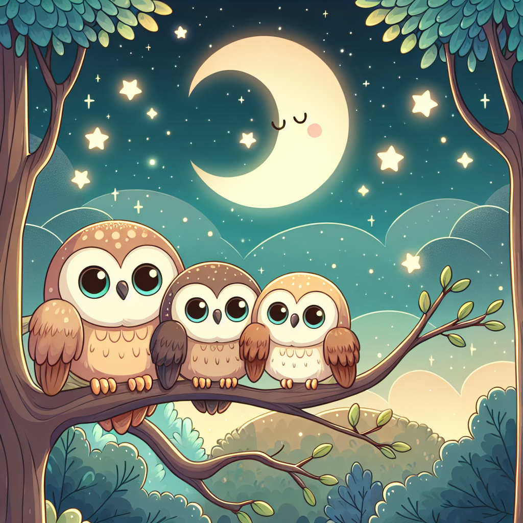 Happy Owl Family Nightwatch DIY Paint By Diamonds