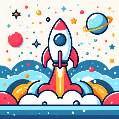 Space Rocket Launch Paint By Diamonds