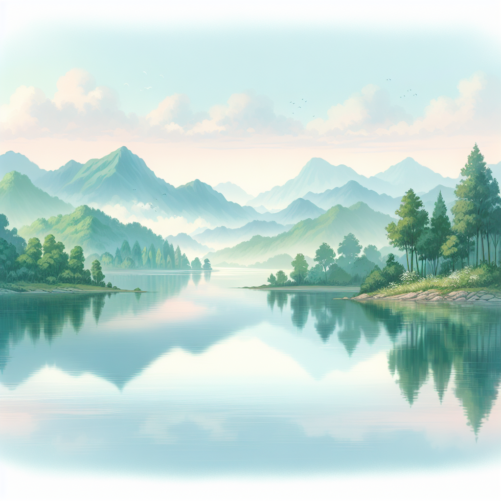 Peaceful Lake Reflection DIY Paint By Diamonds