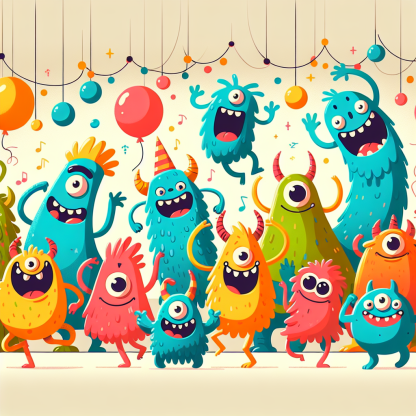 Monster Mash Dance Party Paint By Color